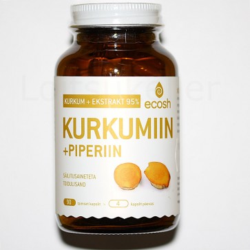 Kurkumiin + piperiin 90 kapslit