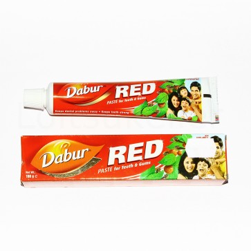 Hambapasta "Punane" nelgi, mündi ja hambavalupuuga / Toothpaste Dabur Red