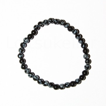 Lumehelbe obsidiaan käevõru lastele