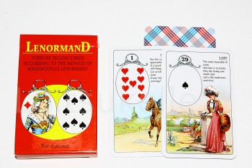 "Mademoiselle Lenormand" klassikaline punane ennustuskaartide pakk