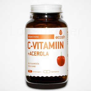 Bioaktiivne C-vitamiin+Acerola 90 kapslit